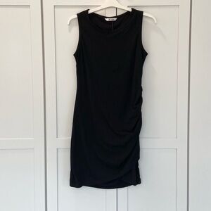 BTFBM Sleeveless Black Ruched Bodycon Mini Dress Size M